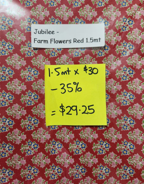 Jubilee Farm Flowers Red 1.5mt