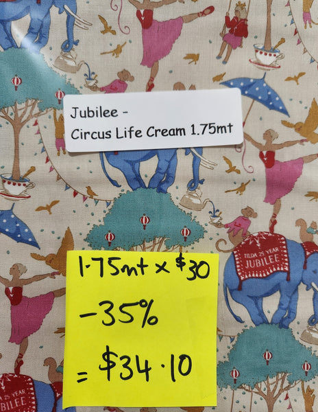 Jubilee Circus Creme x 1.75mt