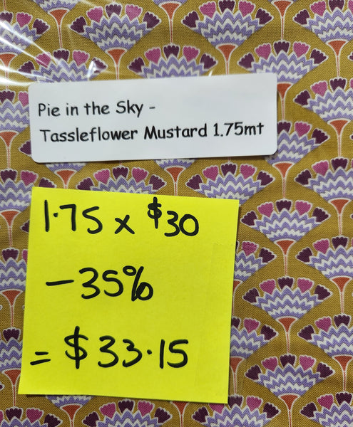 Pie in the Sky Tassleflower Mustard x 1.75mt