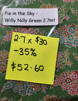 Pie in the Sky Willy Nilly Green x 2.7mt