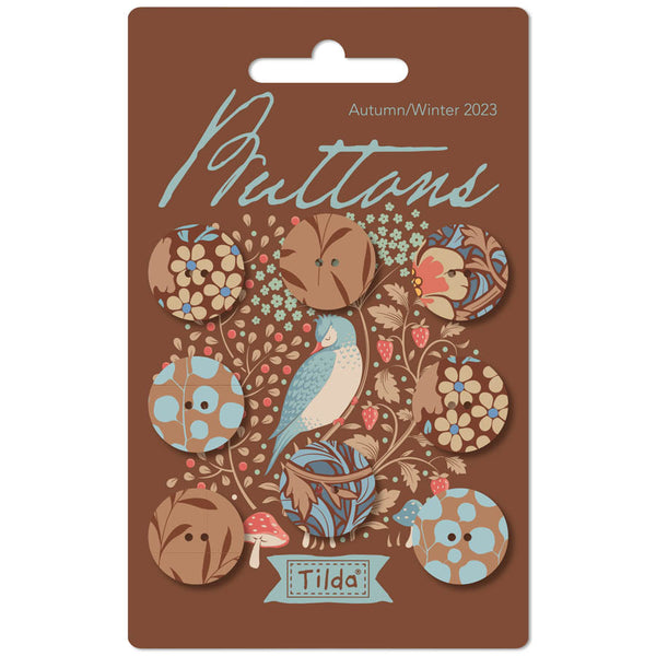 Tilda Hibernation Buttons -  Hazel