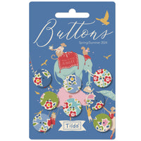 Pre-order Tilda Jubilee Farm Flower Buttons Blue