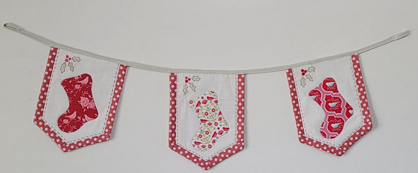 Jolly Christmas Stocking Banner - Paper PATTERN ONLY