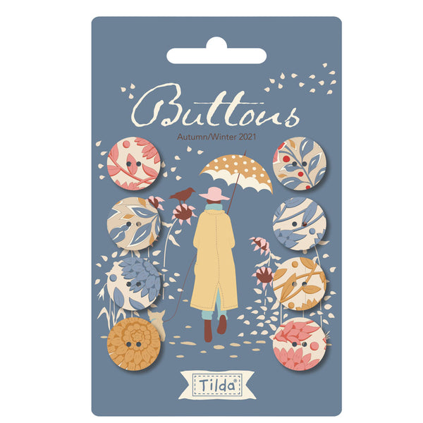 Tilda Windy Days Buttons - Blue