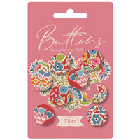 Pie In The Sky Buttons Pink 18mm